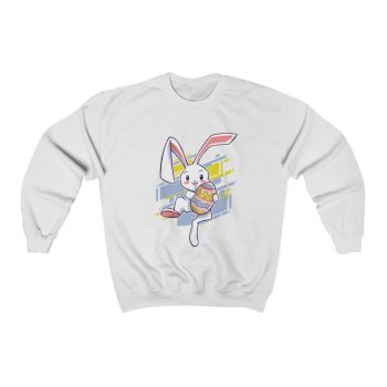 Adult Sweatshirt Unisex Heavy Blend - Easter Bunny Easter Egg Pink Yellow Blue