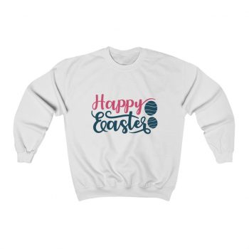 Adult Sweatshirt Unisex Heavy Blend - Easter Greetings - Blue Turquoise Teal