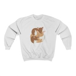 Adult Sweatshirt Unisex Heavy Blend - Fox Mom and Babies