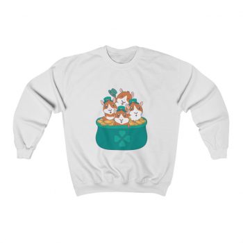 Adult Sweatshirt Unisex Heavy Blend - Guinea Pigs St Patricks Day Pot of Gold