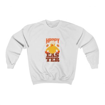 Adult Sweatshirt Unisex Heavy Blend - Happy Easter - Chick with Broken Egg