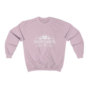 Adult Sweatshirt Unisex Heavy Blend - Happy Easter - Eggs Basket Bunny