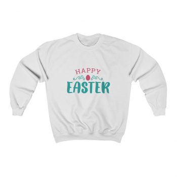 Adult Sweatshirt Unisex Heavy Blend - Happy Easter Pink Blue Easter Egg