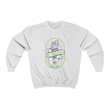 Adult Sweatshirt Unisex Heavy Blend - Happy St Patrick's Day Good Luck Beer Stein Clover