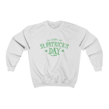 Adult Sweatshirt Unisex Heavy Blend - Happy St Patricks Day Green Lettering