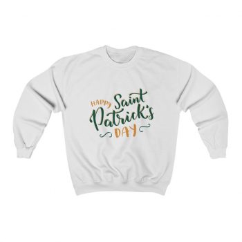 Adult Sweatshirt Unisex Heavy Blend - Happy St Patricks Day Orange Green