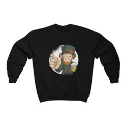 Adult Sweatshirt Unisex Heavy Blend - Leprechaun Wink Winking Beer St Patricks