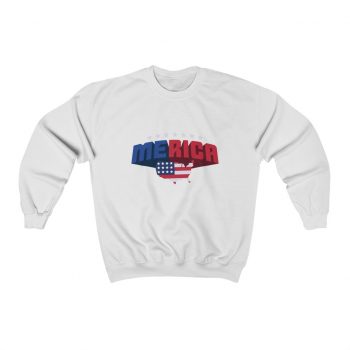 Adult Sweatshirt Unisex Heavy Blend - Merica USA American Flag