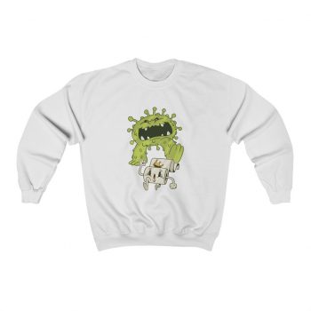 Adult Sweatshirt Unisex Heavy Blend - Monster Coronavirus Toilet Paper