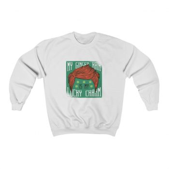 Adult Sweatshirt Unisex Heavy Blend - My Red Hair Ginger is my Lucky Charm