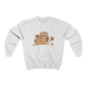 Adult Sweatshirt Unisex Heavy Blend - Owl Mom and Baby