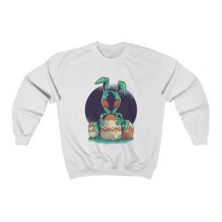 Adult Sweatshirt Unisex Heavy Blend Several Colors - Alien Easter Bunny