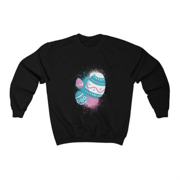 Adult Sweatshirt Unisex Heavy Blend Several Colors - Easter Eggs Spray Painted Blue Pink White