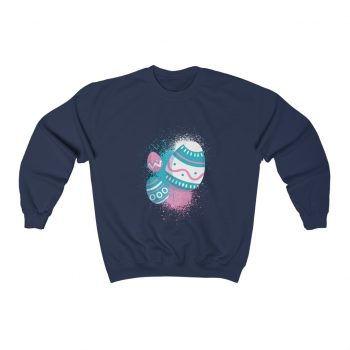 Adult Sweatshirt Unisex Heavy Blend Several Colors - Easter Eggs Spray Painted Blue Pink White