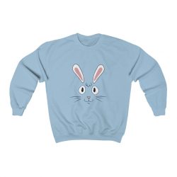 Adult Sweatshirt Unisex Heavy Blend Several Colors - Easter Rabbit Face Bunny Ears