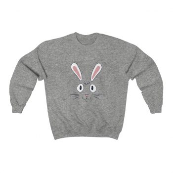 Adult Sweatshirt Unisex Heavy Blend Several Colors - Easter Rabbit Face Bunny Ears