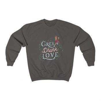 Adult Sweatshirt Unisex Heavy Blend Several Colors - Green Drunk Love St Patrick's Day Leprechaun Beer