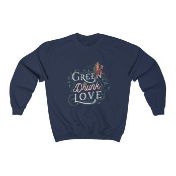 Adult Sweatshirt Unisex Heavy Blend Several Colors - Green Drunk Love St Patrick's Day Leprechaun Beer