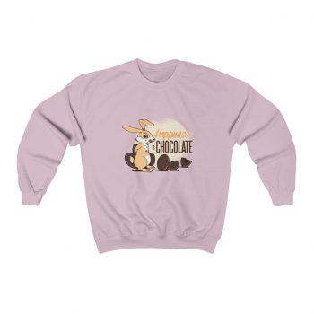 Adult Sweatshirt Unisex Heavy Blend Several Colors - Happiness Is Chocolate Eggs Easter Bunny