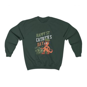 Adult Sweatshirt Unisex Heavy Blend Several Colors - Happy St Catrick's Day Cat Clover