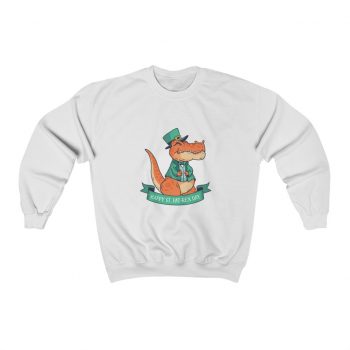 Adult Sweatshirt Unisex Heavy Blend - St Patrick Day T Rex Dinosaur