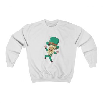 Adult Sweatshirt Unisex Heavy Blend - St Patrick's Day Leprechaun Beer Stein Cartoon