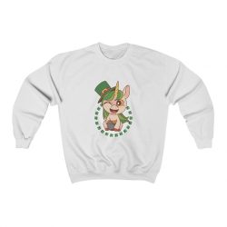 Adult Sweatshirt Unisex Heavy Blend - St Patrick's Day Leprechaun Unicorn Pot of Gold