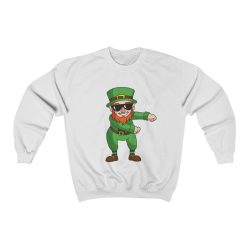 Adult Sweatshirt Unisex Heavy Blend - St Patricks Day Leprechaun Floss Dancing