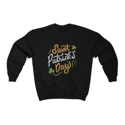 Adult Sweatshirt Unisex Heavy Blend - St Patricks Day Shamrocks Clovers Orange Green