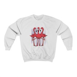 Adult Sweatshirt Unisex Heavy Blend - Three Flamingos American Flag