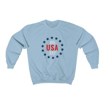 Adult Sweatshirt Unisex Heavy Blend - USA 4th of July Circle of Stars