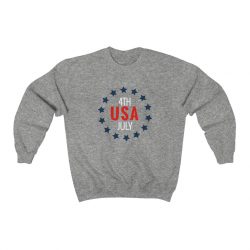 Adult Sweatshirt Unisex Heavy Blend - USA 4th of July Circle of Stars