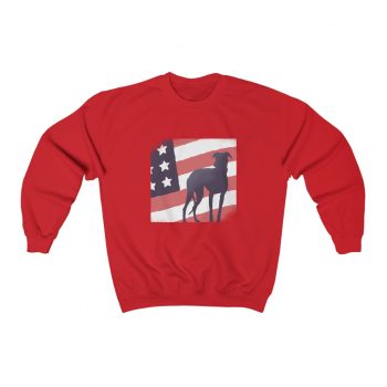 Adult Sweatshirt Unisex Heavy Blend - USA Flag Dog