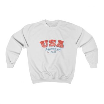 Adult Sweatshirt Unisex Heavy Blend - USA Flag Heart