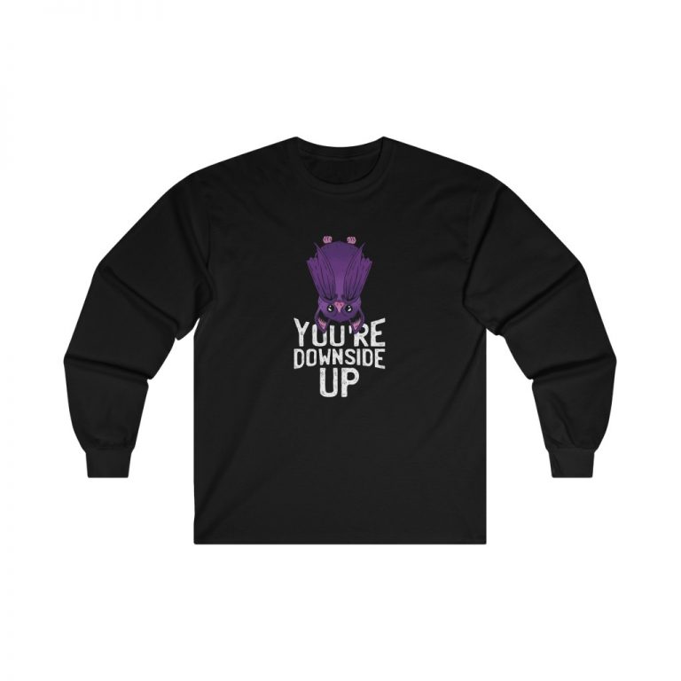 Adult Ultra Cotton Long Sleeve Tee - Bat You're Downside Up