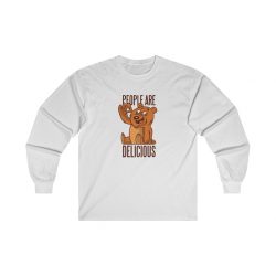 Adult Ultra Cotton Long Sleeve Tee - Bear People Are Delicious