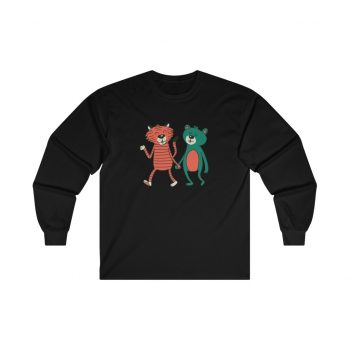 Adult Ultra Cotton Long Sleeve Tee - Cute Bear Tiger