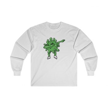 Adult Ultra Cotton Long Sleeve Tee - Dabbing Virus Coronavirus Covid 19 Dancing