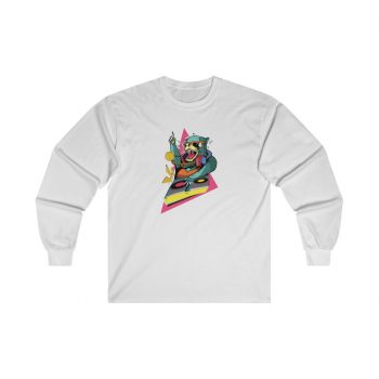 Adult Ultra Cotton Long Sleeve Tee - DJ Bear Colorful