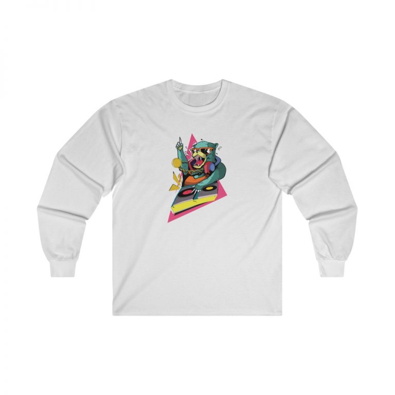 Adult Ultra Cotton Long Sleeve Tee - DJ Bear Colorful
