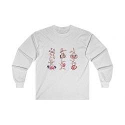 Adult Ultra Cotton Long Sleeve Tee - Easter Bunnies with Easter Eggs Bunny