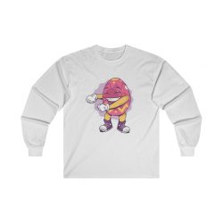 Adult Ultra Cotton Long Sleeve Tee - Flossing Dancing Easter Egg