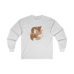 Adult Ultra Cotton Long Sleeve Tee - Fox Mom and Babies