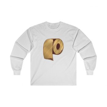 Adult Ultra Cotton Long Sleeve Tee - Gold Golden Toilet Paper Coronavirus Covid-19