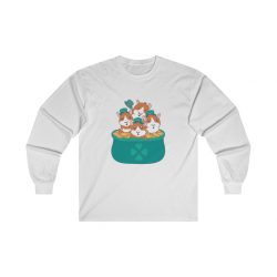 Adult Ultra Cotton Long Sleeve Tee - Guinea Pigs St Patricks Day Pot of Gold