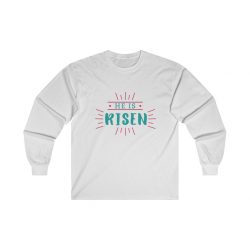 Adult Ultra Cotton Long Sleeve Tee - He is Risen - Easter