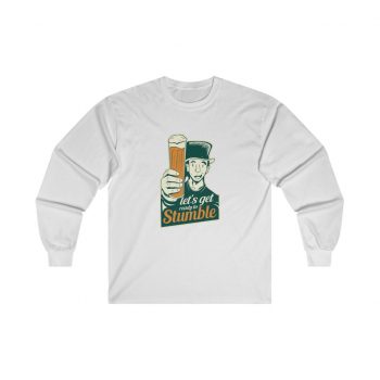 Adult Ultra Cotton Long Sleeve Tee - Lets Get Ready to Stumble St Patricks Beer