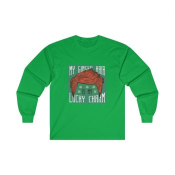 Adult Ultra Cotton Long Sleeve Tee - My Red Hair Ginger is my Lucky Charm