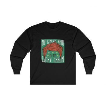 Adult Ultra Cotton Long Sleeve Tee - My Red Hair Ginger is my Lucky Charm