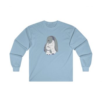 Adult Ultra Cotton Long Sleeve Tee - Penguin Mom and Baby